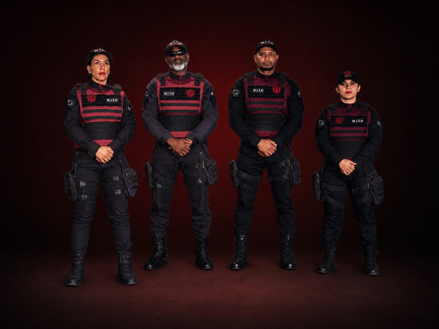 Equipe operacional WITH Segurança em campo